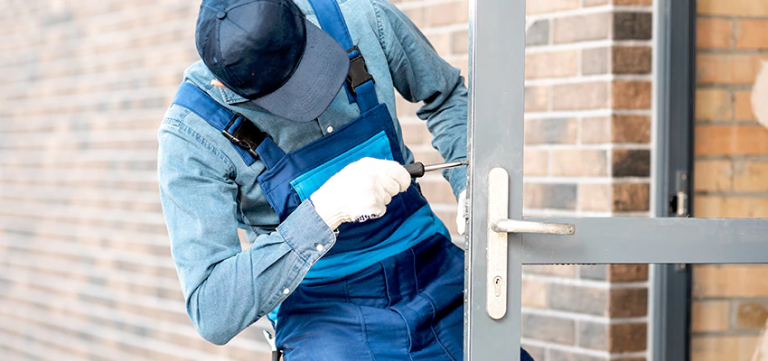 Pivot Storefront Door Locks Installation in Oswego, Illinois